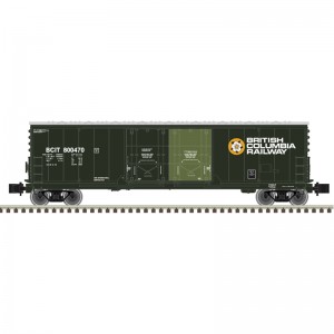 Z Scale - 53' Evans DPD Box Car - British Columbia Railway 800436