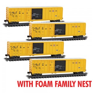 50' Box Cars - Railbox (4pk)