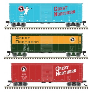 USRA Steel Rebuilt Box Cars - Great Northern (3pk)