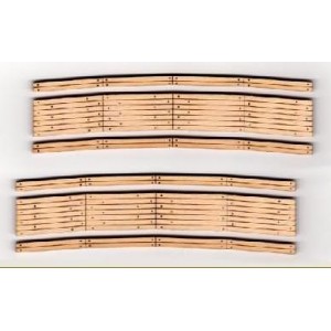 Wood Grade Crossings - 2 Sets Curved 11" Radius