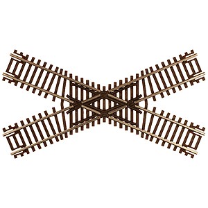 Code 55 Track w/Nickel-Silver Rail & Brown Ties - 40' Crossing