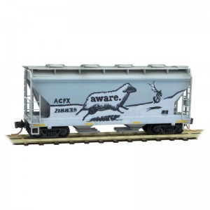 2 Bay Covered Hopper - ACFX 218835 (Graffitied)