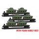 Flat Cars w/Sherman Tanks -  Baltimore & Ohio (3pk)