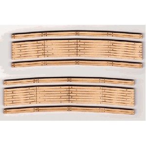 16"-18" 2-Lane Curved Wood Grade Crossing (2pk)