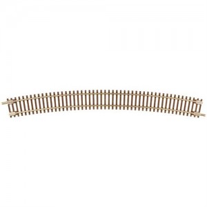 Code 55 Track w/Nickel-Silver Rail & Brown Ties - 13 3/4" Radius Full Curve (6pk)