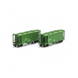 40' 2600 CF Airslide Hopper - Burlington Northern (2pk)