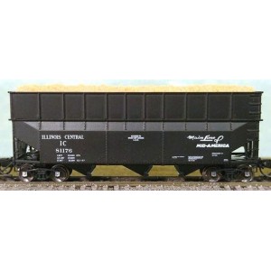 3 Bay Woodchip Hopper - Illinois Central 81388