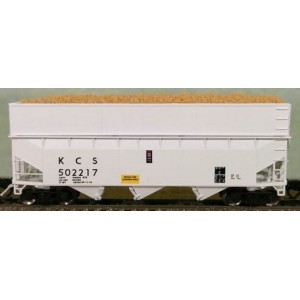 3 Bay Woodchip Hopper - Kansas City Southern 502758