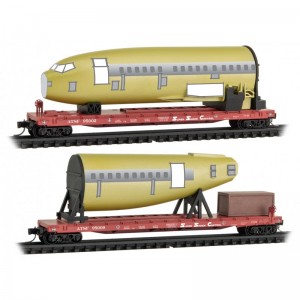 Flat Cars - ATSF w/Fuselage (2pk) 