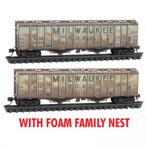 50' Airslide Hoppers - Milwaukee Road (Weathered)(2pk)