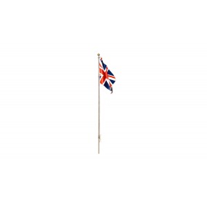 Union Jack Flag & Pole w/Small Spotlight