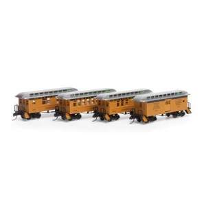 34' Overton Passenger Cars - Rio Grande (4pk)