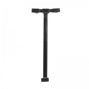 Double Arm Square Light 15ft Black (3pk)