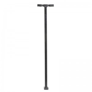 Double Arm Square Light 30ft Black (3pk)