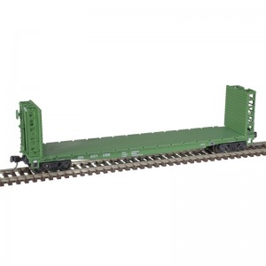 48' GSI Bulkhead Flat Car - Burlington Northern 621058