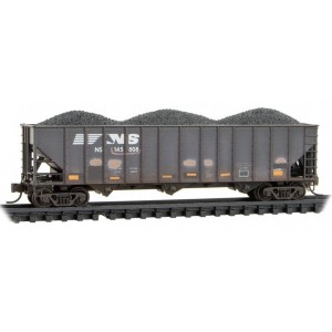 100 Ton 3 Bay Hopper - Norfolk Southern 145808 (Weathered)