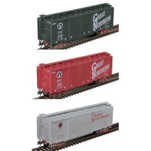 40' Double Door Box Car - Great Northern Experimental Schemes (3pk)