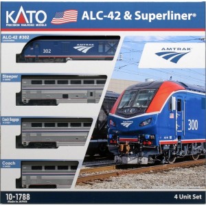 Amtrak ALC-42 & Superliner Phase VI 4-Unit "Starter Series" Set (DC,DCC & Sound)